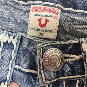 True Religion Joey Super T Flare Jeans Size 32 Low Rise Y2K Style